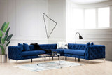 Ugaona sofa Como desno - tamnoplava
