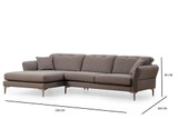 Ugaona sofa Costor Corner Lijevi Siva