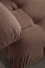 Ugaona sofa Doblo 3 sjedila sa pufom (L1-O1-1R-pouffe) - Cappuccino