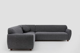Ugaona sofa Eddy Corner 2 (3L-C-3R) - tamno siva