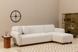 Ugaona sofa Eddy Corner Right (L3-CHL) - Bijela