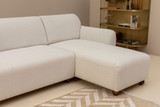 Ugaona sofa Eddy Corner Right (L3-CHL) - Bijela