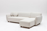 Ugaona sofa Eddy Corner Right (L3-CHL) - Bijela