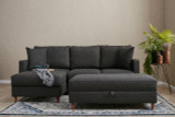 Ugaona sofa Eva lijevo - antracit Ugaona sofa Eva lijevo - antracit