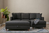 Ugaona sofa Eva desno - antracit Ugaona sofa Eva desno - antracit