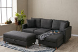 Ugaona sofa Eva desno - antracit Ugaona sofa Eva desno - antracit
