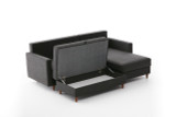 Ugaona sofa Eva desno - antracit Ugaona sofa Eva desno - antracit