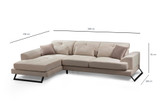 Ugaona sofa Frido Korner Lijevi (Chl+3R) - Ecru