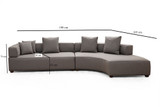 Ugaona sofa Gondol-1 (L3-CHL) - Siva