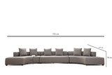 Ugaona sofa Gondol-3 (CHL-SOL-O3-CHL-SAĞ) - Siva