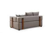 Ugaona sofa Gondol-4 (CHL SOL-CHLSAĞ-3R) - Siva