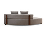 Ugaona sofa Gondol-4 (CHL-SOL-CHL-SAĞ-3R) - Siva