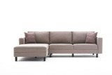 Ugaona sofa Kelj Laneno Lijevo - krem Ugaona sofa Kelj Laneno Lijevo - krem