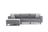 Ugaona sofa Kale Laneno Lijevo – Sivo Ugaona sofa Kale Laneno Lijevo – Sivo