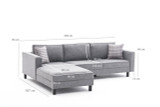 Ugaona sofa Kale Laneno Lijevo – Sivo Ugaona sofa Kale Laneno Lijevo – Sivo