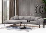 Ugaona sofa Leo Corner Lijevi - Siva