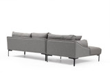 Ugaona sofa Leo Corner Lijevi - Siva