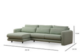 Ugaona sofa Lily Corner lijevo zeleno