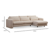 Ugaona sofa Lily Corner Desna krema