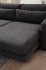 Ugaona sofa Lily Corner desno siva