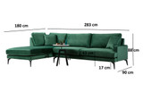 Ugaona sofa Papira ugao (CHL+3R)