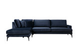 Ugaona sofa Papira ugao lijevi (Chl+3R) - tamnoplava