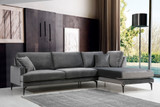 Ugaona sofa  Papira ugao desni (L3+Chl) - antracit