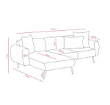 Ugaona sofa Desna strana - krema Ugaona sofa Desna strana - krema