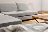 Ugaona sofa Ugao tulipana lijevo bez pufa - svijetlo siva