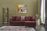 Ugaona sofa-krevet Aydam desno - Claret Red Ugaona sofa-krevet Aydam desno - Claret Red