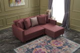 Ugaona sofa-krevet Aydam desno - Claret Red Ugaona sofa-krevet Aydam desno - Claret Red