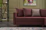 Ugaona sofa-krevet Aydam desno - Claret Red Ugaona sofa-krevet Aydam desno - Claret Red