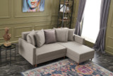 Ugaona sofa-krevet Aydam Desno - krema Ugaona sofa-krevet Aydam Desno - krema