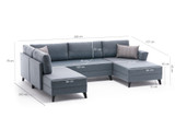 Ugaona sofa-krevet Belen - braon Ugaona sofa-krevet Belen - braon