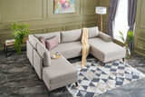 Ugaona sofa-krevet Belen - Krem