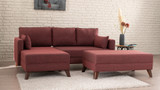 Ugaona sofa-krevet Ugaona garnitura Bella Lijeva 2 - Claret Red Ugaona sofa-krevet Ugaona garnitura Bella Lijeva 2 - Claret Red