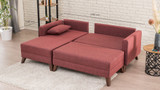 Ugaona sofa-krevet Ugaona garnitura Bella Lijeva 2 - Claret Red Ugaona sofa-krevet Ugaona garnitura Bella Lijeva 2 - Claret Red