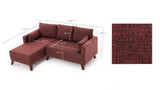 Ugaona sofa-krevet Ugaona garnitura Bella Lijeva 2 - Claret Red Ugaona sofa-krevet Ugaona garnitura Bella Lijeva 2 - Claret Red