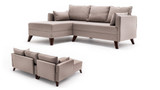 Ugaona sofa-krevet Bella kutna sofa lijevo 2 - krem Ugaona sofa-krevet Bella kutna sofa lijevo 2 - krem