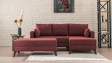 Ugaona sofa-krevet Bella Kutna Sofa Desna 2 - Claret Red Ugaona sofa-krevet Bella Kutna Sofa Desna 2 - Claret Red