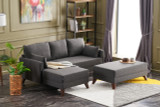 Ugaona sofa-krevet Bella Mini Ugaona Sofa Lijeva - Antracit Ugaona sofa-krevet Bella Mini Ugaona Sofa Lijeva - Antracit