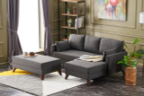 Ugaona sofa-krevet Bella Mini ugaona sofa desno - antracit Ugaona sofa-krevet Bella Mini ugaona sofa desno - antracit