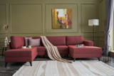 Ugaona sofa-krevet Efsun - Claret Red Ugaona sofa-krevet Efsun - Claret Red