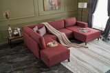 Ugaona sofa-krevet Efsun - Claret Red Ugaona sofa-krevet Efsun - Claret Red