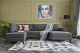 Ugaona sofa-krevet Eris - antracit Ugaona sofa-krevet Eris - antracit