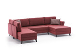Ugaona sofa-krevet Eris - bordo crvena Ugaona sofa-krevet Eris - bordo crvena