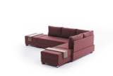 Ugaona sofa-krevet Fly kutna sofa na razvlačenje desno - bordo crvena Ugaona sofa-krevet Fly kutna sofa na razvlačenje desno - bordo crvena
