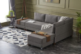 Ugaona sofa-krevet Fly kutna sofa na razvlačenje desno- smeđa Ugaona sofa-krevet Fly kutna sofa na razvlačenje desno- smeđa