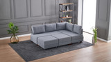 Ugaona sofa-krevet Fly kutna sofa na razvlačenje desna - siva Ugaona sofa-krevet Fly kutna sofa na razvlačenje desna - siva