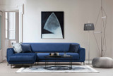 Ugaona sofa-krevet Slika ugao lijevi ( Chl-3R ) - tamnoplava